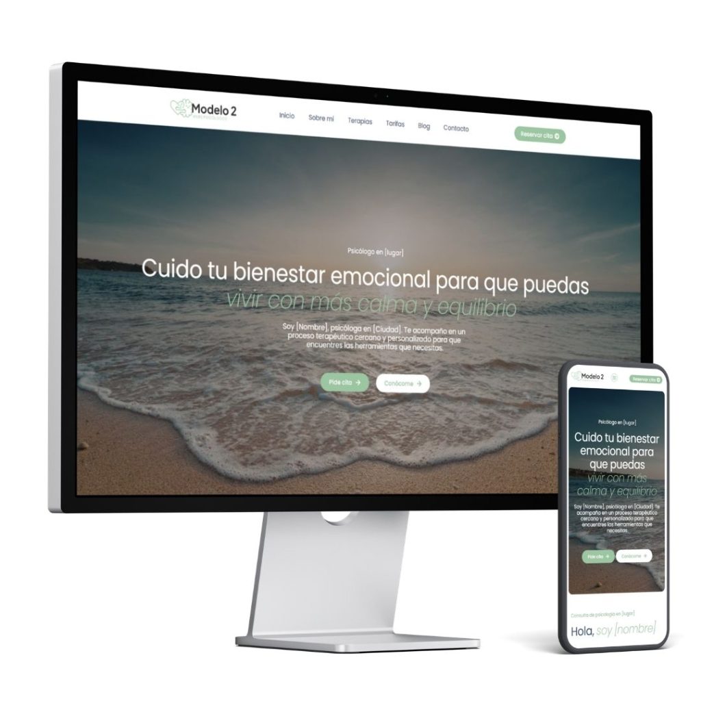 página web pensada para psicologos