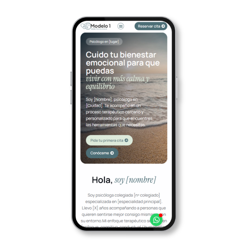 creación de paginas web para centros de psicologia